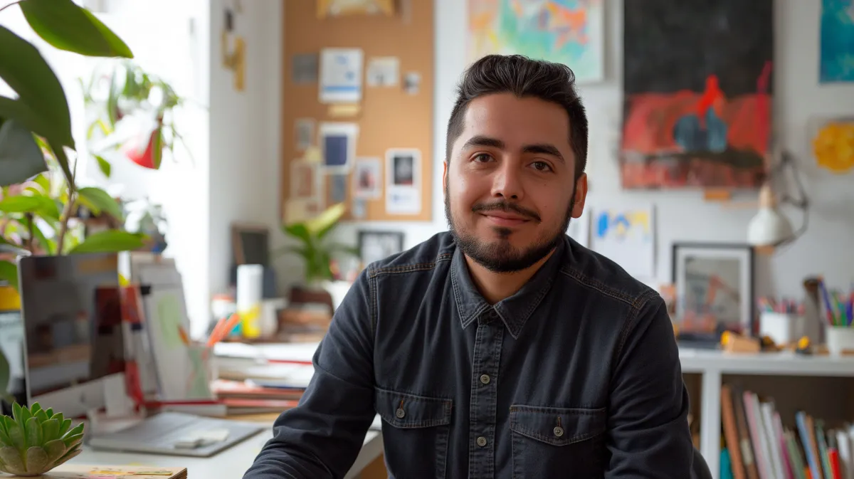 Coordenador de projetos durante apresentação